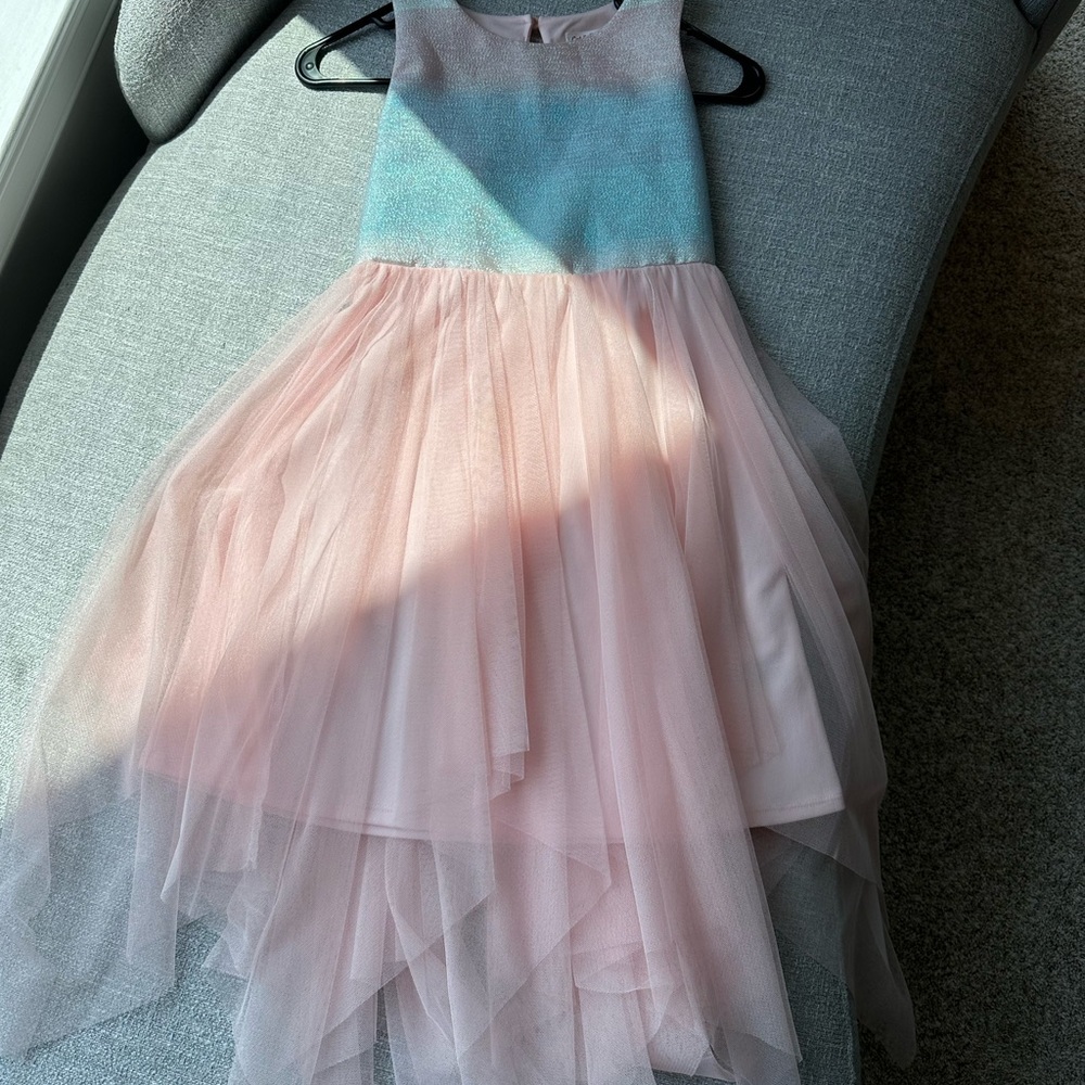 Cat & Jack Green Blue Tiered Ruffled Sundress